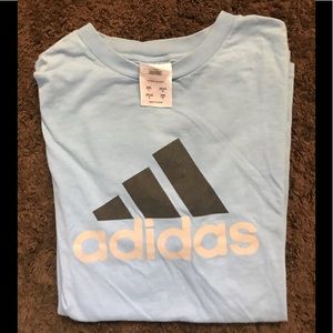 Blue adidas tee size large